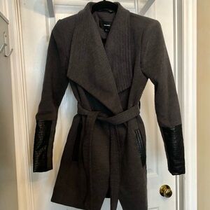 Vera Moda Gray Belted Coat Size XS